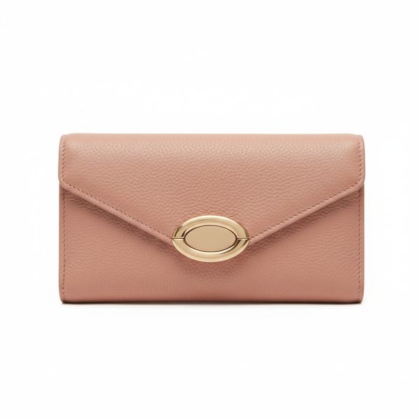 Blush Rose Pebbled Envelope Wallet